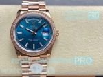 8+ Factory Rose Gold Blue Dial President Rolex Day-Date 36 mm Copy Watch